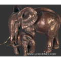 Casting Metal Life Size Bronze Garden  Elephant Sculpture